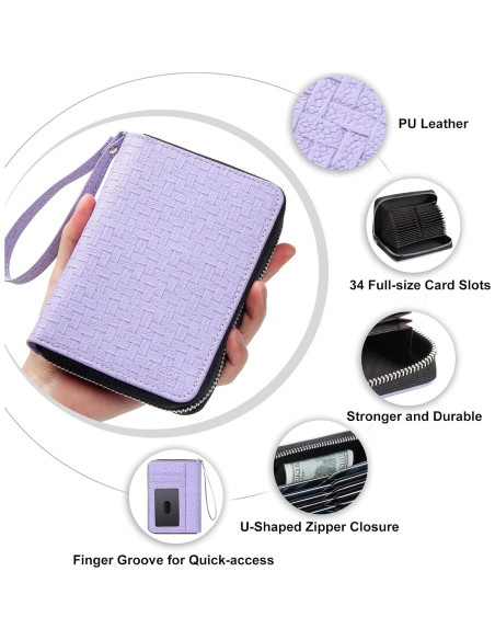 Cartera EcoVision RFID para Tarjetas de Crédito Lila 24 Slots Cartera EcoVision RFID para Tarjetas de Crédito Lila 24 Slots