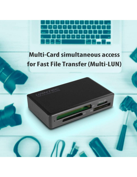 Lector de Tarjetas Múltiples Vantec UGT-CR615 USB 3.0 Negro Lector de Tarjetas Múltiples Vantec UGT-CR615 USB 3.0 Negro