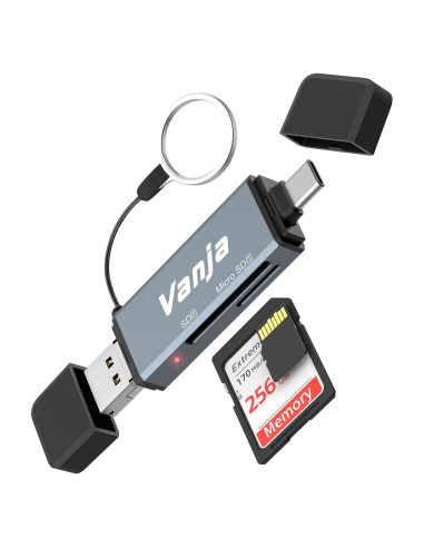 Lector de Tarjetas SD Vanja 3 en 1 USB-C y Micro USB