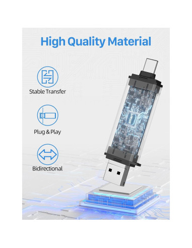 Lector de Tarjetas SD Vanja 3 en 1 USB-C y Micro USB