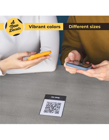 Etiquetas de Código QR Personalizadas Anewdecals 1-25.4 cm