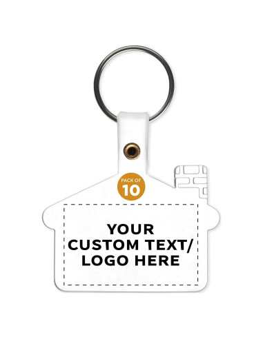 Set de 10 Llaveros Suaves Personalizados Casa Descuento Promos