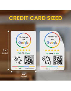 Calcomanías de Reseña Google TapFive 3-Pack - NFC y QR 2