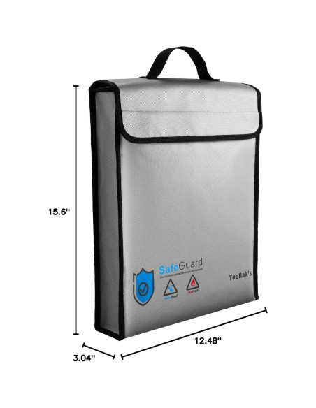 Bolsa de Documentos TuoBak a Prueba de Fuego y Agua 40x32cm Bolsa de Documentos TuoBak a Prueba de Fuego y Agua 40x32cm