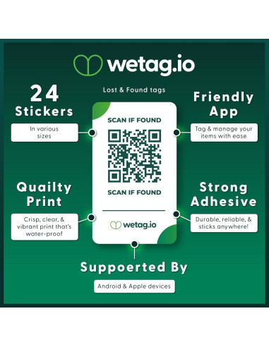 Etiquetas QR Personalizadas U-NAME-IT - 24 Unidades para Almacenamiento