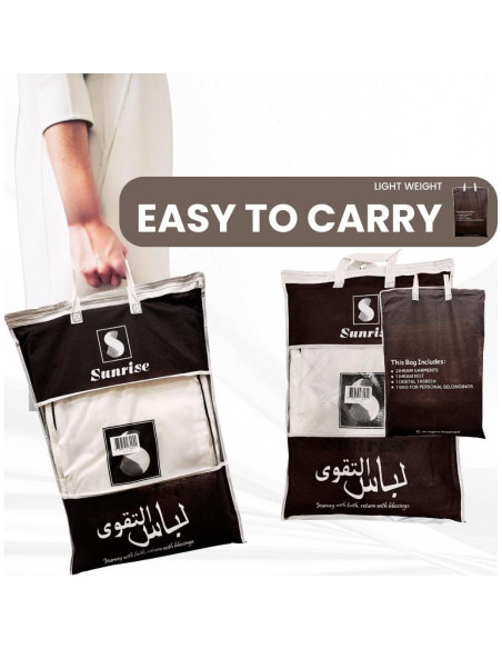 Conjunto Ihram S Sunrise para Hajj y Umrah - 2 Prendas de Algodón Conjunto Ihram S Sunrise para Hajj y Umrah - 2 Prendas de Algodón