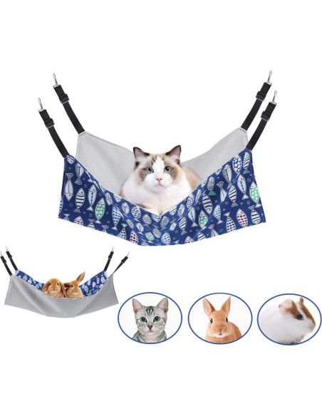 Hamaca para Gato PERSUPER Ajustable 55x45 cm Reversible Hamaca para Gato PERSUPER Ajustable 55x45 cm Reversible