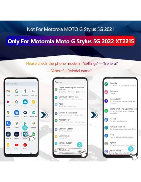 Pantalla LCD Táctil Reemplazo Motorola Moto G Stylus 5G 2022 Pantalla LCD Táctil Reemplazo Motorola Moto G Stylus 5G 2022