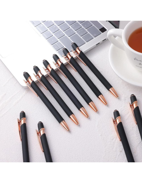 Bolígrafo Stylus 2 en 1 FIRCRE Oro Rosa y Negro 1.0 mm Bolígrafo Stylus 2 en 1 FIRCRE Oro Rosa y Negro 1.0 mm