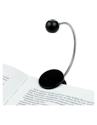 Luz de Lectura LED Portátil WITHit - Negro - Cuello Flexible