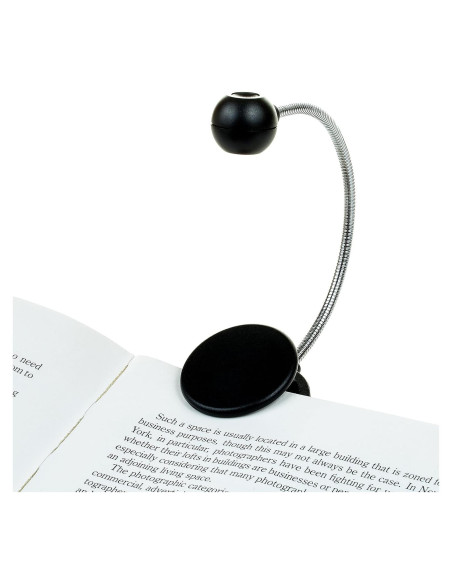 Luz de Lectura LED Portátil WITHit - Negro - Cuello Flexible Luz de Lectura LED Portátil WITHit - Negro - Cuello Flexible