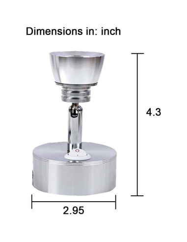 Luz de Lectura LED 12V Metalica Ajustable 3W Cálida Juego de 2