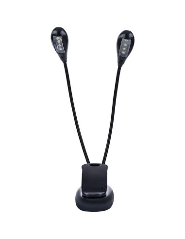 Lámpara LED de Lectura Clip On Aosiyp, Doble Brazo Ajustable