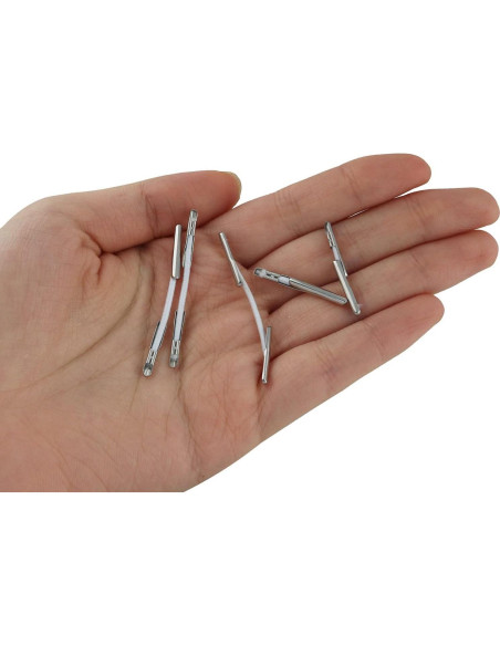 Cuerda Elástica Blanca 200PCS 25mm y 45mm con Puntas Metálicas Cuerda Elástica Blanca 200PCS 25mm y 45mm con Puntas Metálicas
