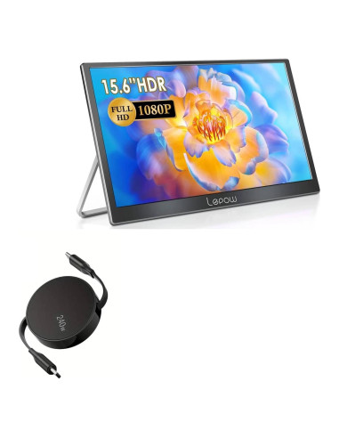 Cable BoxWave USB Tipo-C Retráctil 240W para Lepow C2 15.6