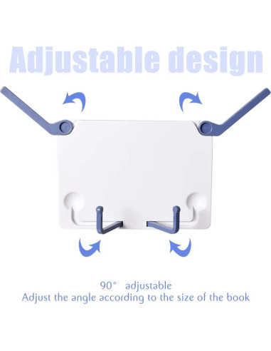 Soporte de Libros Plegable SAYEEC Blanco Ajustable 21x17cm