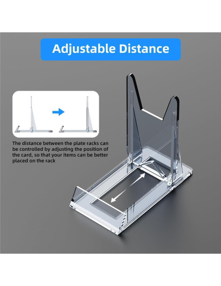 Soporte Acrílico para Libros PPH-Sisy - 8 Pcs, Ajustable Soporte Acrílico para Libros PPH-Sisy - 8 Pcs, Ajustable