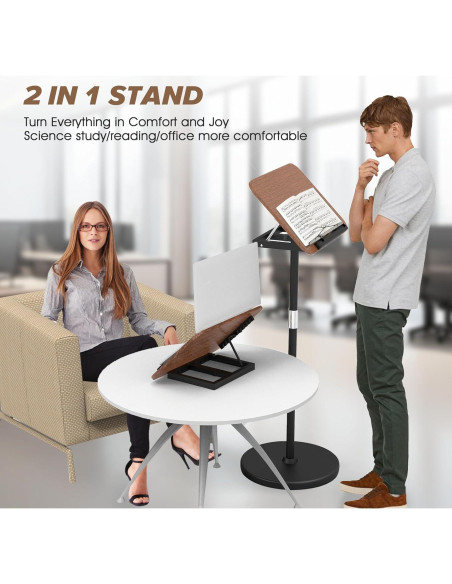 Soporte de Música Ajustable Aoikoy 2 en 1 Color Nogal Soporte de Música Ajustable Aoikoy 2 en 1 Color Nogal
