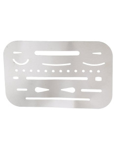 Escudo de Borrado de Acero Inoxidable Galepromot 9.4x6.1cm 26 Aberturas