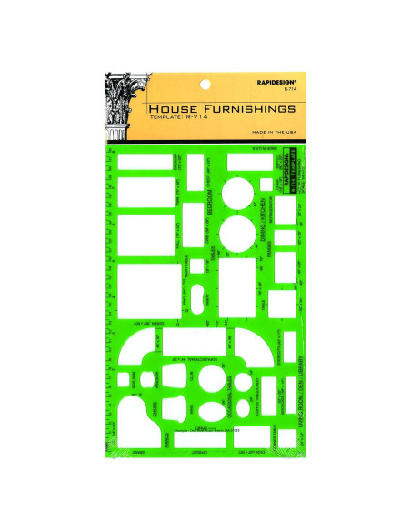Plantilla de Mobiliario Rapidesign R714 - Escala 1:48 Plantilla de Mobiliario Rapidesign R714 - Escala 1:48