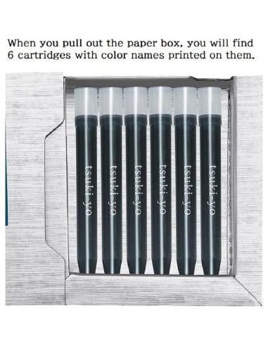 Cartuchos de Tinta Iroshizuku Yama-budo 6 Piezas Púrpura