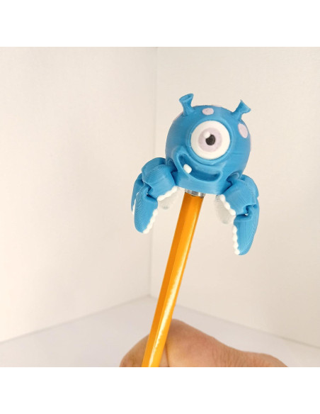 Tapa de Lápiz Articulada Alienígena Azul - Fidget 3D para Alivio Tapa de Lápiz Articulada Alienígena Azul - Fidget 3D para Alivio