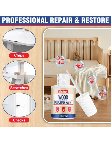 Bolígrafo de Pintura para Madera Galitoon 30 ml Blanco