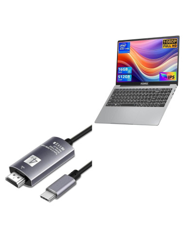 Cable BoxWave USB-C a HDMI 2m 4K para Laptop ACEMAGIC AX15