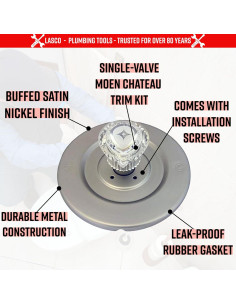 Kit de Recubrimiento de Ducha Moen Chateau Níquel Satinado 2