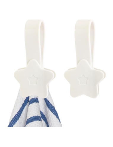 Clip Magnético para Toallas KIBBEH 2 Pack Silicona Blanca