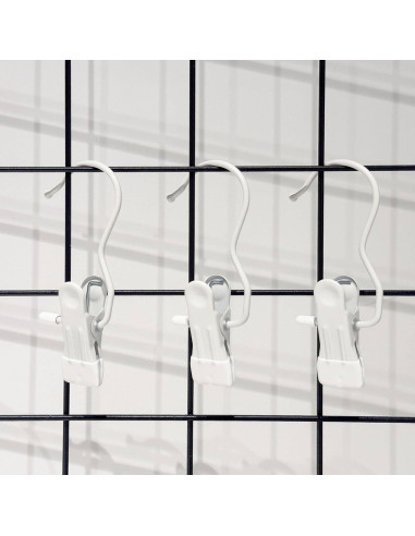 Ganchos de Clips Acero Inoxidable 10 Unidades Blanco Mate