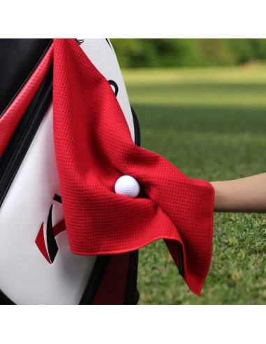 Toalla de Golf Myartte Microfibra 40.64x40.64cm Roja