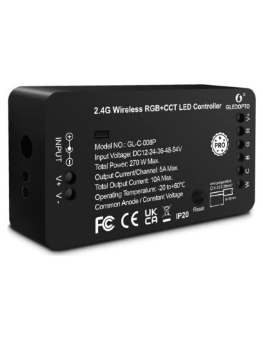 Controlador Zigbee Pro GLEDOPTO RGBCCT 5 en 1 DC12-24V