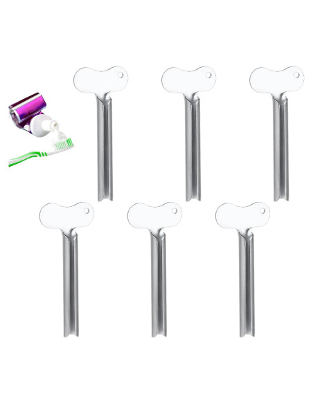 Exprimidor de Tubos de Pasta de Dientes Molain - 6 Piezas Metal Exprimidor de Tubos de Pasta de Dientes Molain - 6 Piezas Metal