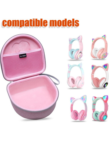 Funda Dura LTGEM para Auriculares iClever y Riwbox, Azul