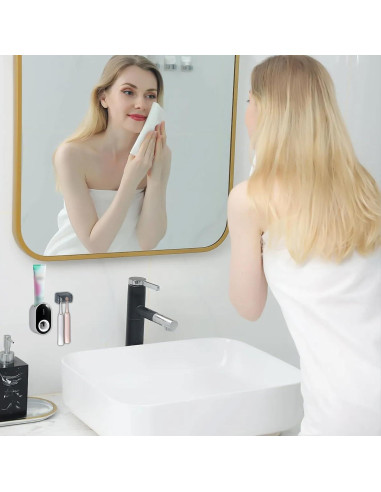 Soporte de Cepillos de Dientes HLGOLDLUO Montado en Pared con Dispensador Automático