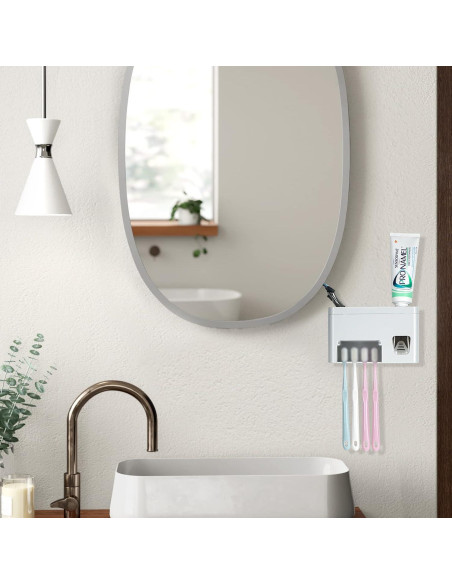 Soporte de Cepillos de Dientes LUEXBOX Autoadhesivo Blanco Soporte de Cepillos de Dientes LUEXBOX Autoadhesivo Blanco