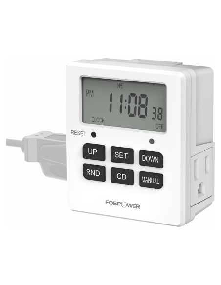 Temporizador Digital FosPower 7 Días Doble 0.15 kg Temporizador Digital FosPower 7 Días Doble 0.15 kg