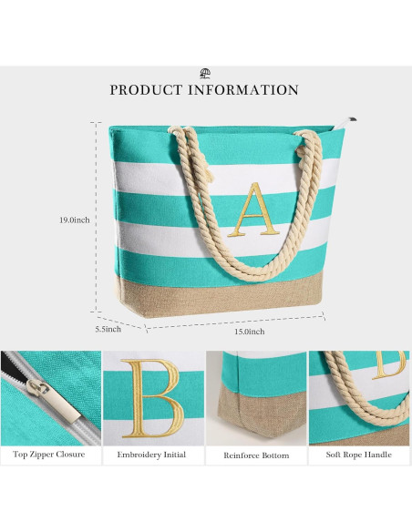 Bolsa de Playa Impermeable YOOLIFE Azul con Cremallera Bolsa de Playa Impermeable YOOLIFE Azul con Cremallera