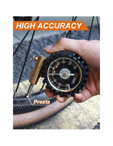 Medidor de Presión de Neumáticos Presta Safelife 0-160 PSI