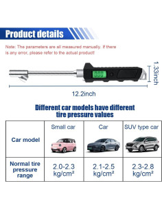 Medidor Digital de Presión de Neumáticos KITUREK 230 PSI 2