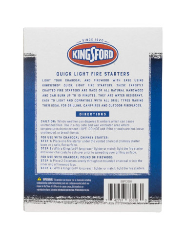 Encendedores Rápidos Kingsford - Madera Dura Natural - 32 Rollos