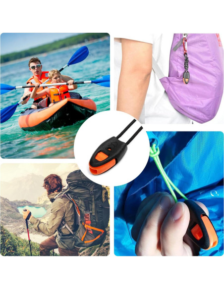 Paquete de 5 Silbatos de Emergencia CooBigo con Tirador Paquete de 5 Silbatos de Emergencia CooBigo con Tirador