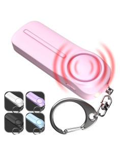 Llave de Alarma Personal WETEN Rosa 130 dB con Luz LED