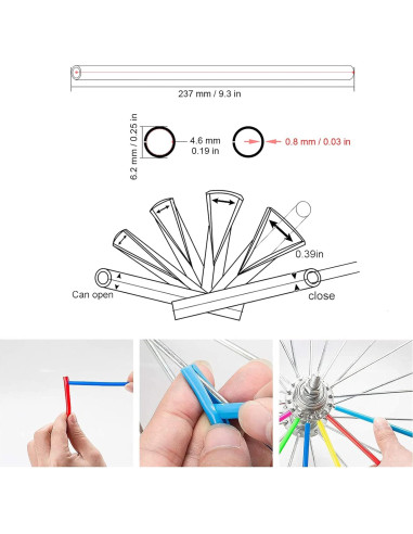 Cubiertas de Radios Universales OXLLONE 21" Azul Claro para Motocicleta