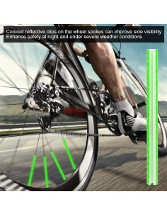 48 Clips Reflectores de Radios Lybunair para Bicicletas 2