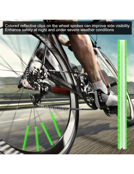 48 Clips Reflectores de Radios Lybunair para Bicicletas 48 Clips Reflectores de Radios Lybunair para Bicicletas