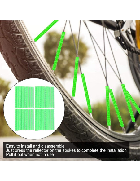 48 Clips Reflectores de Radios Lybunair para Bicicletas 48 Clips Reflectores de Radios Lybunair para Bicicletas