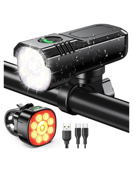 Luces de Bicicleta Zewdov G90, 1000 Lúmenes, IP65, Recargables Luces de Bicicleta Zewdov G90, 1000 Lúmenes, IP65, Recargables