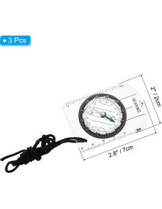 Brújula de Orientación PATIKIL - Paquete de 3 Unidades para Senderismo 2